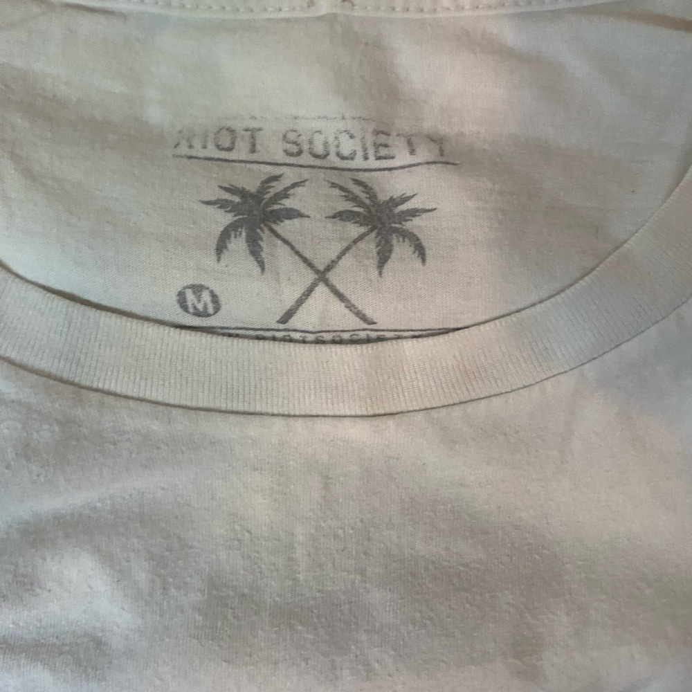 riot society White Tee with Graphic